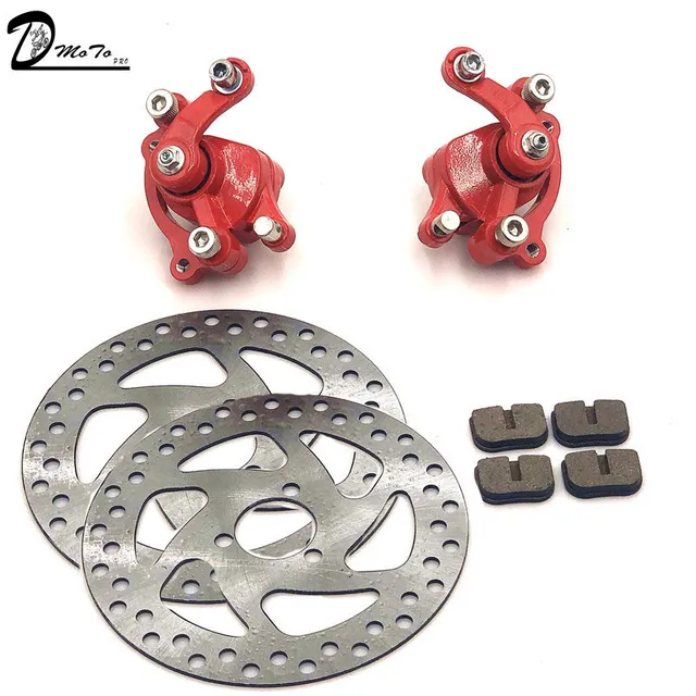 49CC Brake Disc Plate Gas Mini Dirt Bike Rear Disc Brake Caliper Kit 140mm and Friction Plate Rotors Electric Scooter ATV N