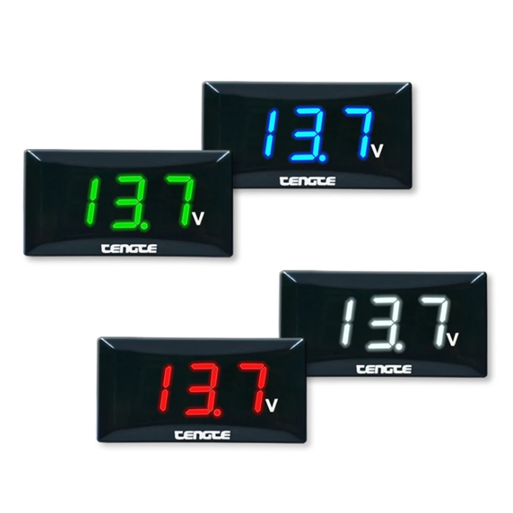 

Accurate 12V Voltage Gauge Digital LED Display Voltmeter Voltage Volt Gauge Panel Meter For Car Motorcycle for Honda Yamaha