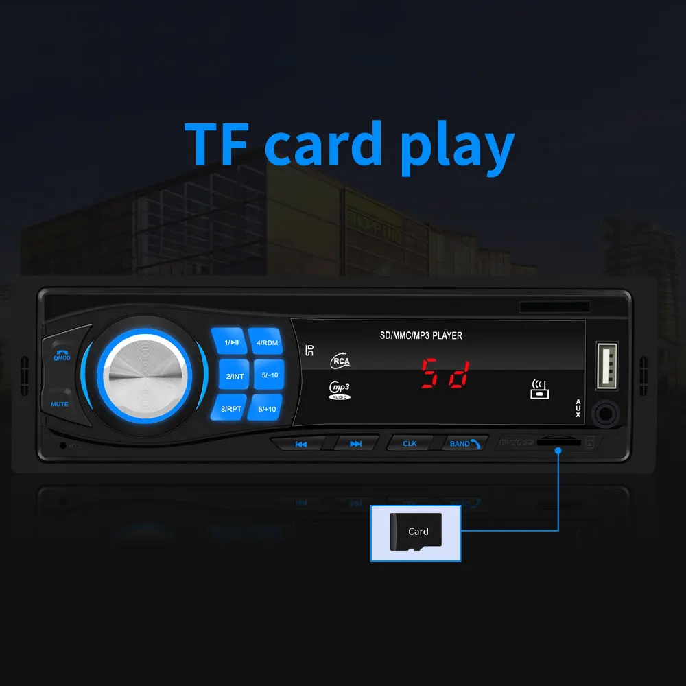 Универсальный Автомобильный MP3-плеер с Bluetooth SD MMC MP3-плеер Поддержка FM радио TF карта инфракрасный пульт дистанционного управления EQ звуковой эффект 12 В