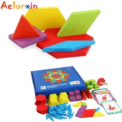 Puzzle créatif en bois, 155 pièces, jouets éducatifs Montessori pour enfants, jouets d'apprentissage 
