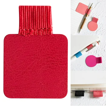 

Self-Adhesive PU Leather Pen Clip Pencil Elastic Loop for Notebooks Journal Round Square PR Sale