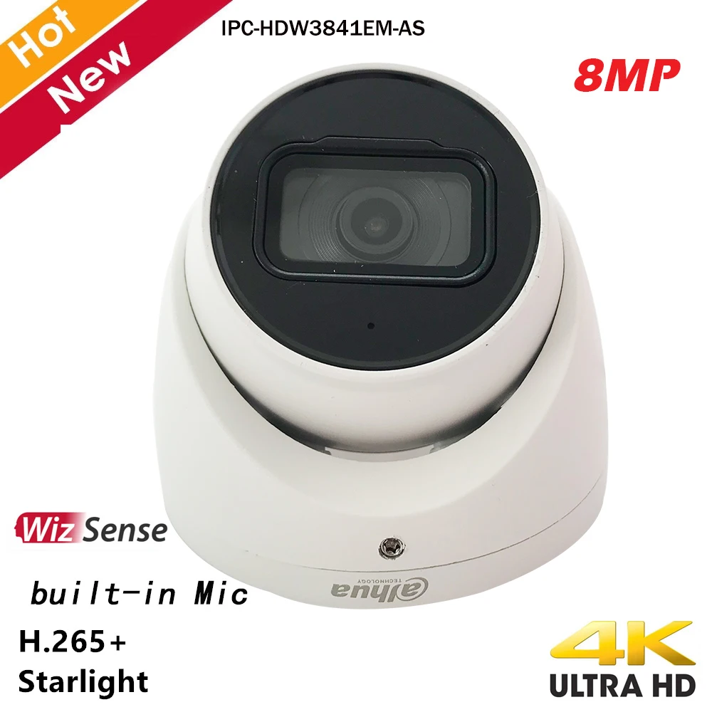 Dahua WizSense 8MP IP камера Встроенный микрофон Интеллектуальное обнаружение