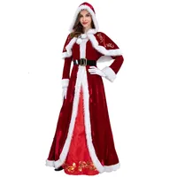 Plus Size Deluxe Velvet Adults Christmas Costume Cosplay Dress 1