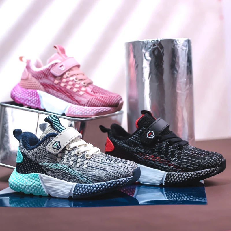 

Winter Plush Warm Light Running Shoes Toddler Kids Sneakers Pink Shoes for Girls Youth Shoes for Boys Children Pupil Sport Shoes