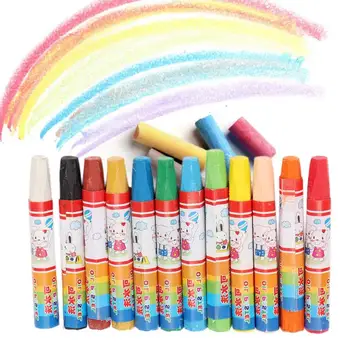 

Kids Cartoon Graffiti Wax Crayon Non-toxic Washable Painting Colored Stick 12/18/24/36 Colors painting brushes