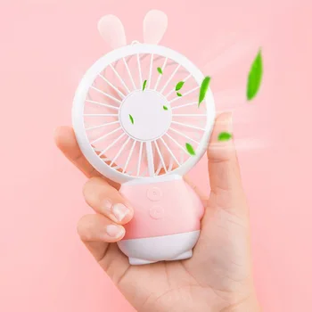 

KAIPUTE mini USB Electric Portable Fan Battery Power Rechargeable with LED Night Light Laptop Fan for Travel Ourdoor Office
