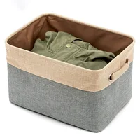 ERMAKOVA  Foldable Fabric Storage Bin Basket Toy Nursery Storage Container Laundry Clothes Basket Organizer Linen Storage Box 1