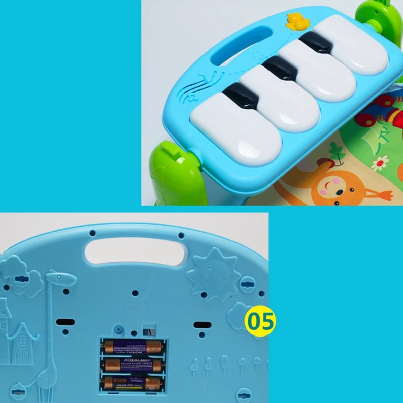 Игровой коврик, детские игрушки для спортзала, игровой ковер, от 0 до 12 месяцев, мягкое освещение, погремушки, детский музыкальный коврик, коврик для ползания, игрушки