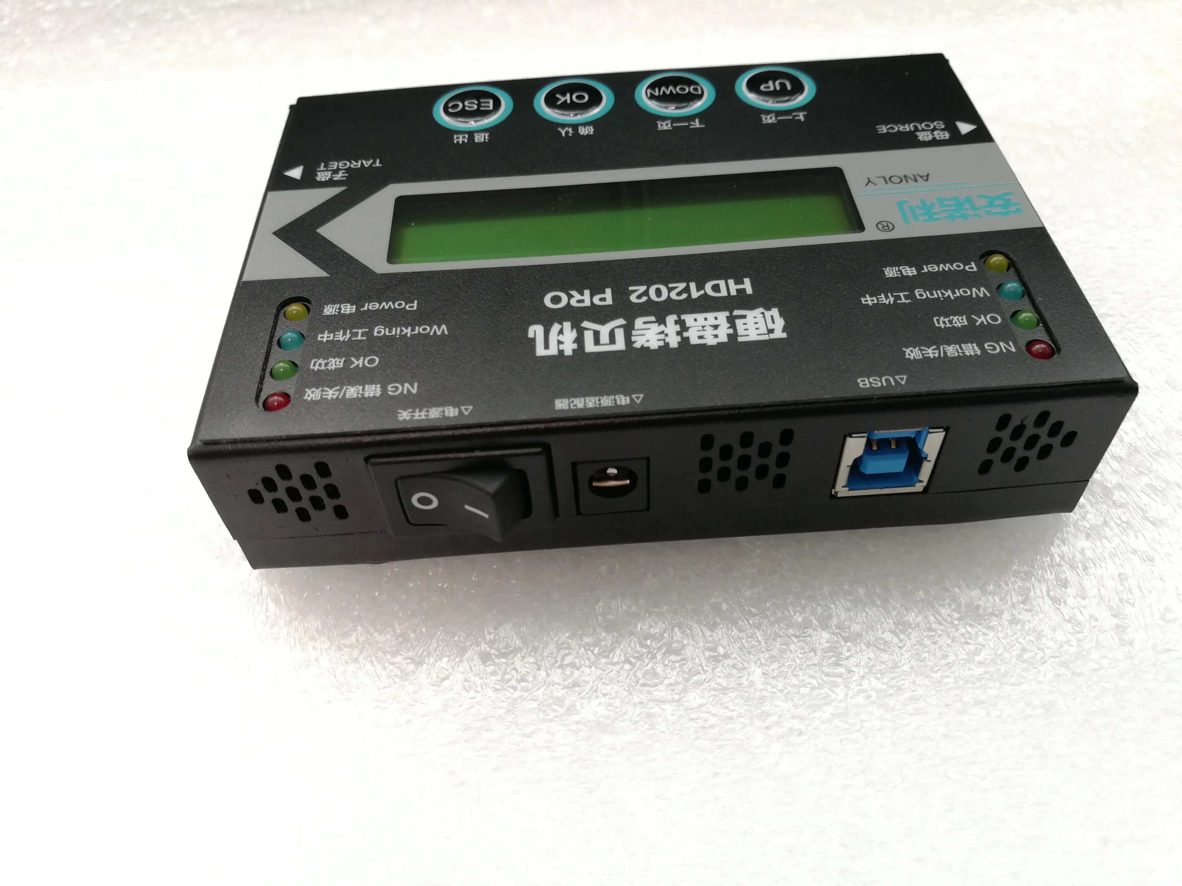 HD1202PRO 18 ГБ/м высокоскоростной HDD SSD Дубликатор 1v1 автономный копировальный аппарат английский язык