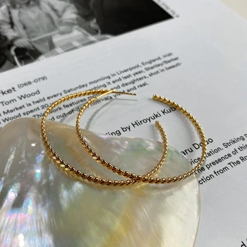 

Timeless Wonder 925 Sterling Silver Geo Twist Big CC Drop Earrings Women Jewelry Punk Top Gothic Boho Designer Kpop Ins 2413