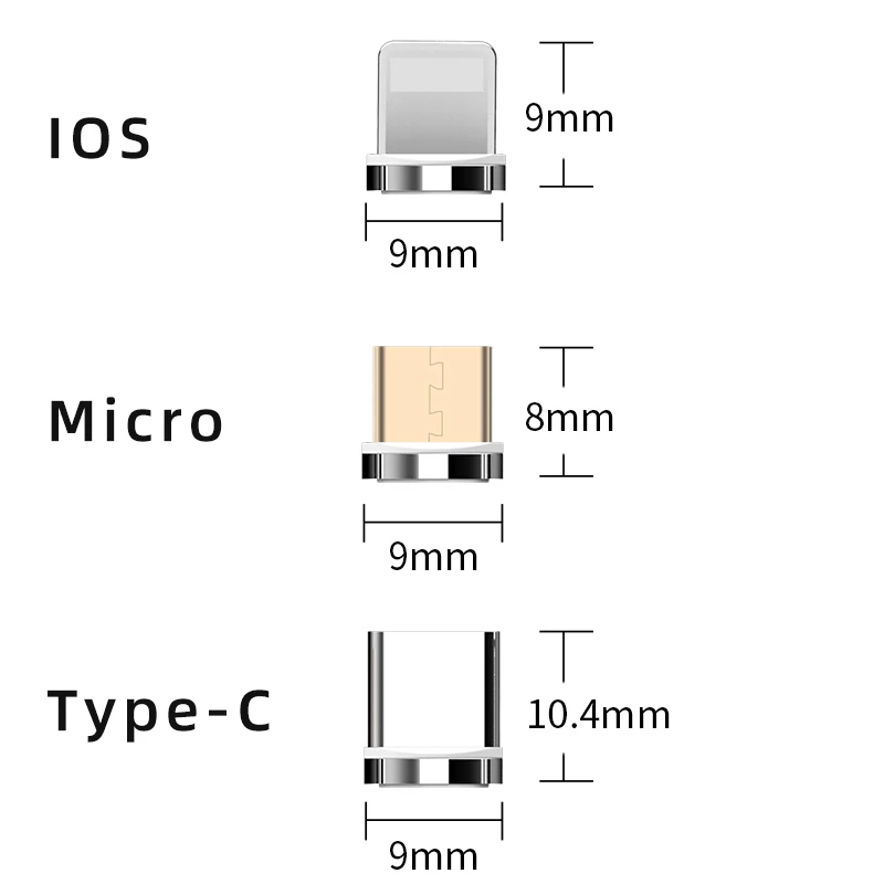 Магнитный кабель 12-го поколения, Круглый адаптер для быстрой зарядки, наконечники для iPhone XS MAX XR 8+ SAMUSNG Xiaomi, магнитные Заглушки для зарядного устройства