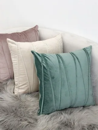 Solid color super soft High grade Pillow Cover Home Decorate Pillow Case Office Sofa Cushion Cover