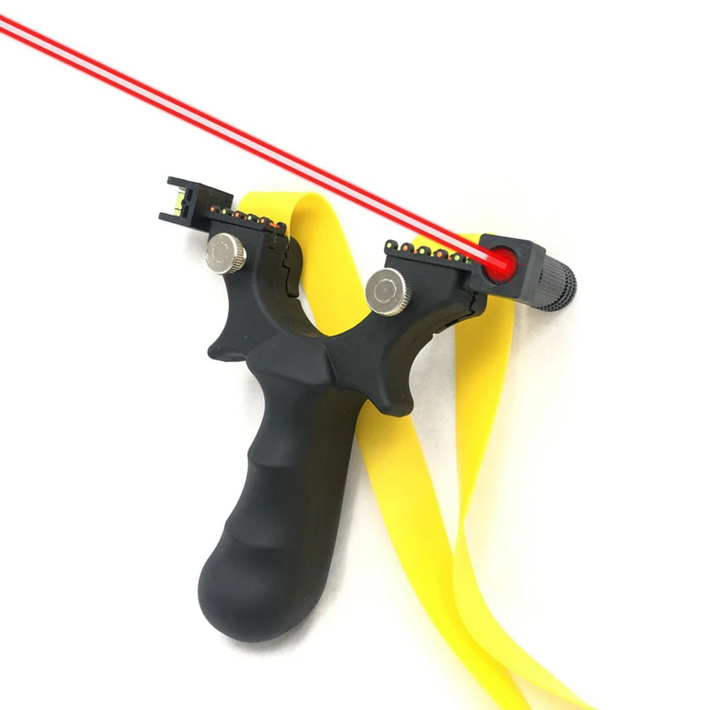 

Laser Aiming Slingshot High Precision Outdoor Hunting Catapult With Flat Rubber Band Outdoor Game Sling Shot Shooting Activity