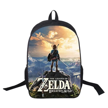 

16inch Backpack The Legend of Zelda:Breath of The Wild School Bags for Boys Backpacks for School Teenagers Girls Primary School