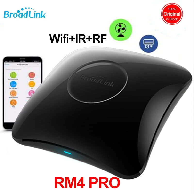 2020 Broadlink RM4 Pro Smart Home Automation WiFi IR RF Universal Intelligent Remote Controller Works With Alexa Google Home: Cheap Home Automation Modules, Buy Quality Consumer Electronics Directly from China Suppliers:2020 Broadlink RM4 Pro Smart Home Automation WiFi IR RF Universal Intelligent Remote Controller Works With Alexa Google Home
Enjoy ✓Free Shipping Worldwide! ✓Limited Time Sale ✓Easy Return. Brand Name: BroadLink Model Number: RM4 PRO Compatibility: All Compatible Camera Equipped: No State of Assembly: Ready-to-Go Broadlink Support auto modes: AUTO HOME and AUTO AWAY Smart Home items: Yes Broadlink RF frequency: 433 / 315MHz Broadlink Compatible Models: IOS and Android smart phone via internet: All IR controlled devices such as TV, Air condition Broadlink RM4 PRO Support: Wifi+ IR + RF controlled devices Broadlink Plug power adapter: 2-flat-pin OR 2-Round-pin plug power adapter Bestcon RM4C Mini Support: Wifi+ IR controlled devices Voice Control: Work with Alexa Google Home Broadlink RM4 PRO RF Function: Controlling 433MHz RF devices llike curtain\\shades motor,light switch 