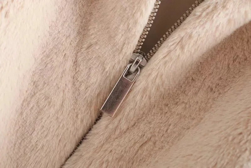 Ml48 Autumn New Products WOMEN'S Dress Long Sleeve Slimming Zipper Plush Coat