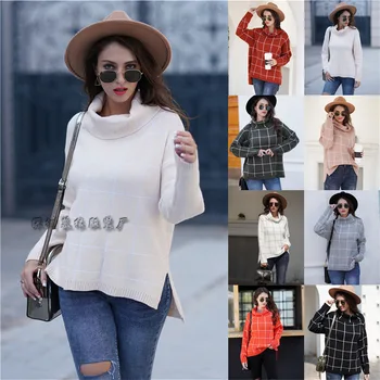 

Authentic High Collar Pullover Loose Fashion 's Women Sweater