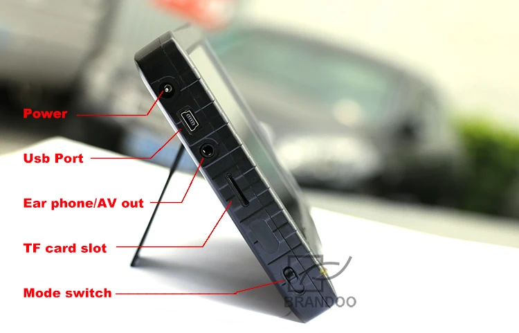 Sunshade cover DVR Monitor Display built-in DVR 5inch 7 inch LCD Monitor DVR Recorder with HD inputfree shipping