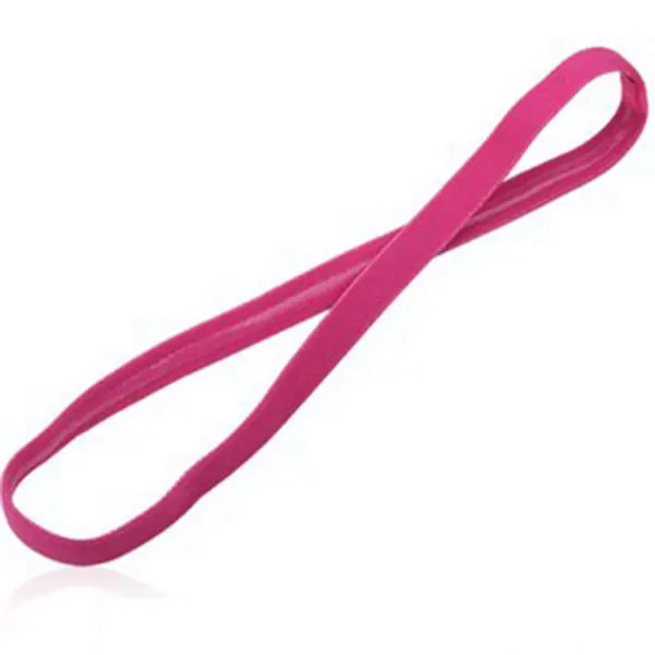 Rose Red Женский Эластичный Спортивный Платок Регулируемый однотонный Эластичный Нескользящий повязки на голову для йоги аксессуары для волос ZJ55 - Цвет: Rose Red
