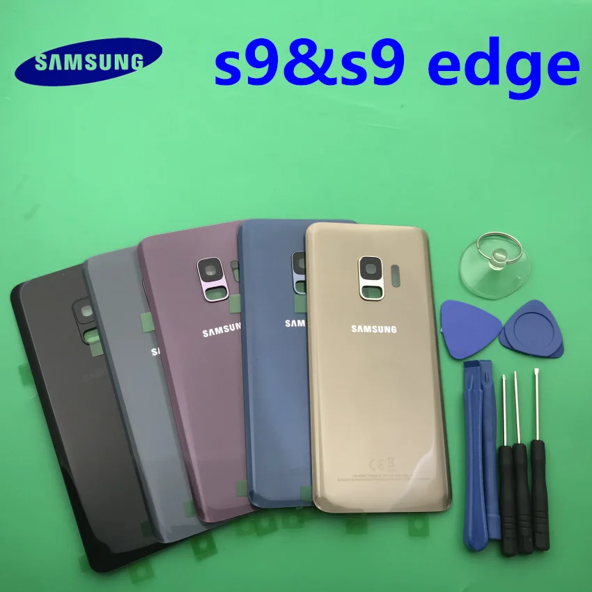 Сменная оригинальная задняя панель стеклянная Задняя для Samsung Galaxy s9 edge G960 G960F + plus