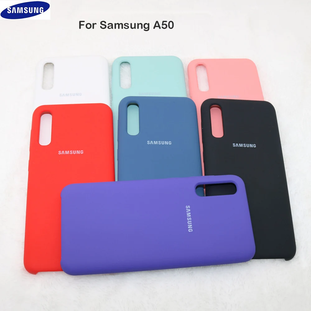 Оригинальный чехол для Samsung Galaxy A50 из жидкого силикона мягкий шелковистый a50 2019 A505