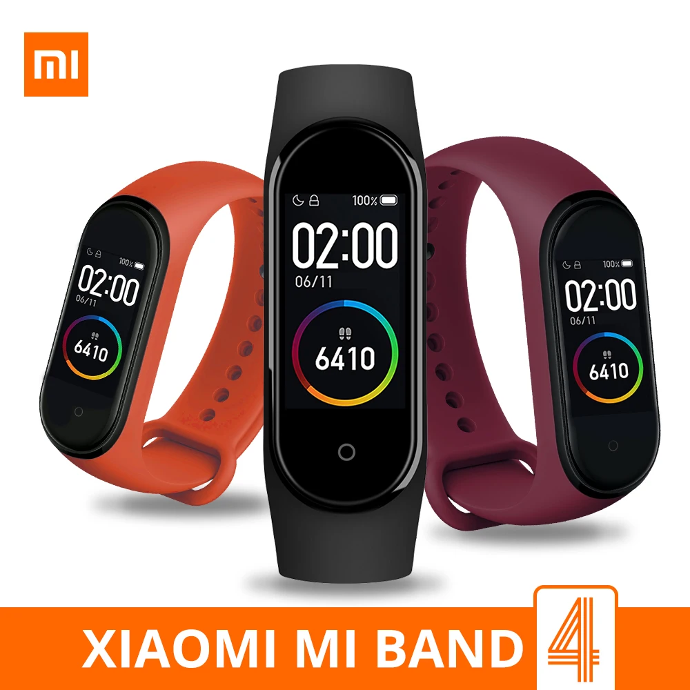 Смарт браслет Xiaomi Mi Band 4 водонепроницаемый фитнес трекер с AMOLED экраном 3