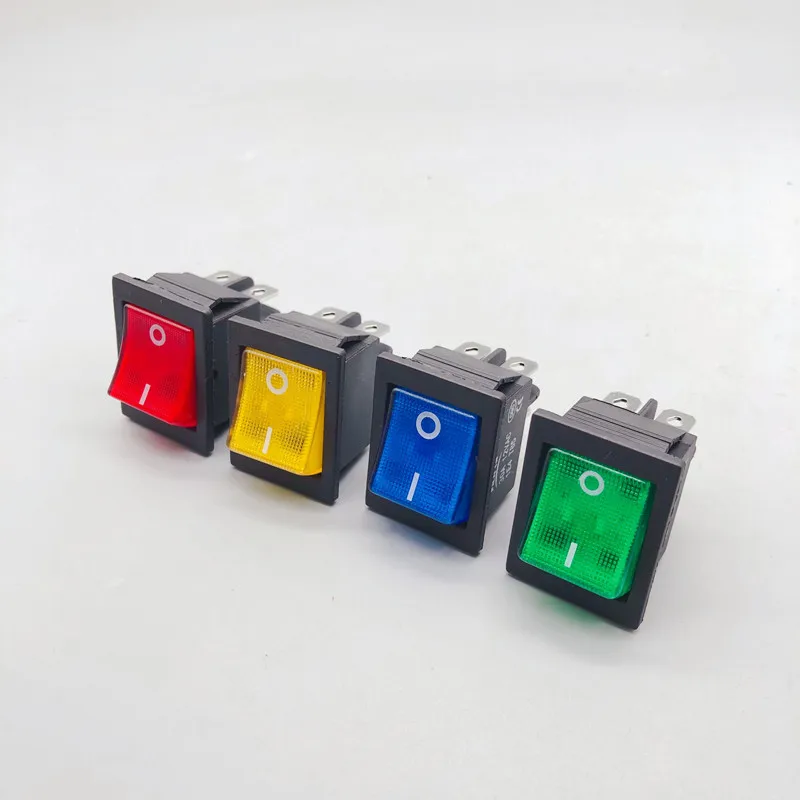 KCD4 for welding machine 30A 250V high current 22*29 red copper rocker power switch 4Pin button electrical accessories power switch