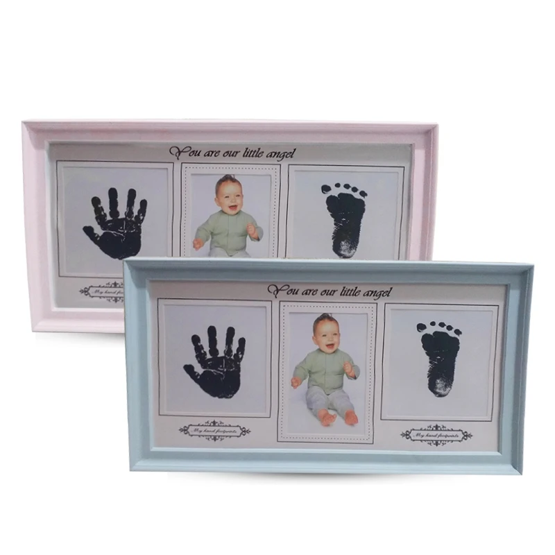

DIY Baby Photo Frame Handprint Footprint Ink Imprint Pitcture Wall Picture Frame Birthday Gift for Baby Photo Frame Home Decor