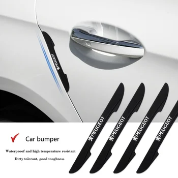 

4PCS Car Door Anti-collision Bumper Strip Guards Side Protector Sticker for Peugeot 206 207 2008 301 307 308 3008 407 408 4008
