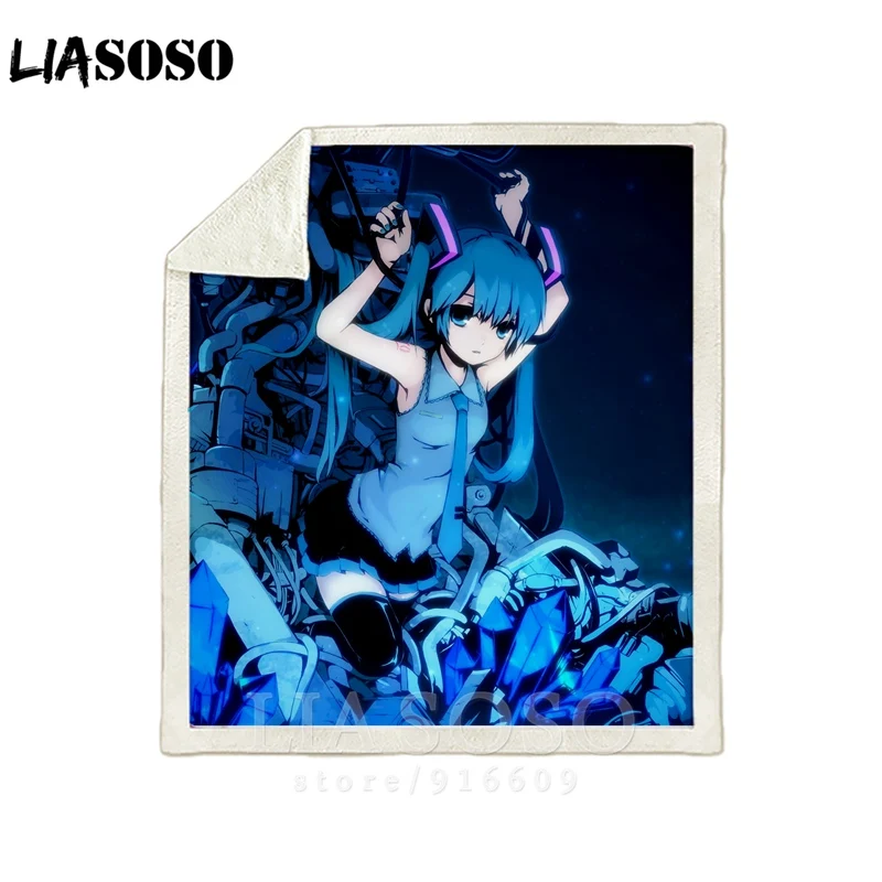 Диван-кровать с рисунком офисное Вокалоид Hatsune Miku сексуальные Harajuku набивное одеяло-покрывало детское дорожное одеяло квилт для софы A23 - Цвет: 13
