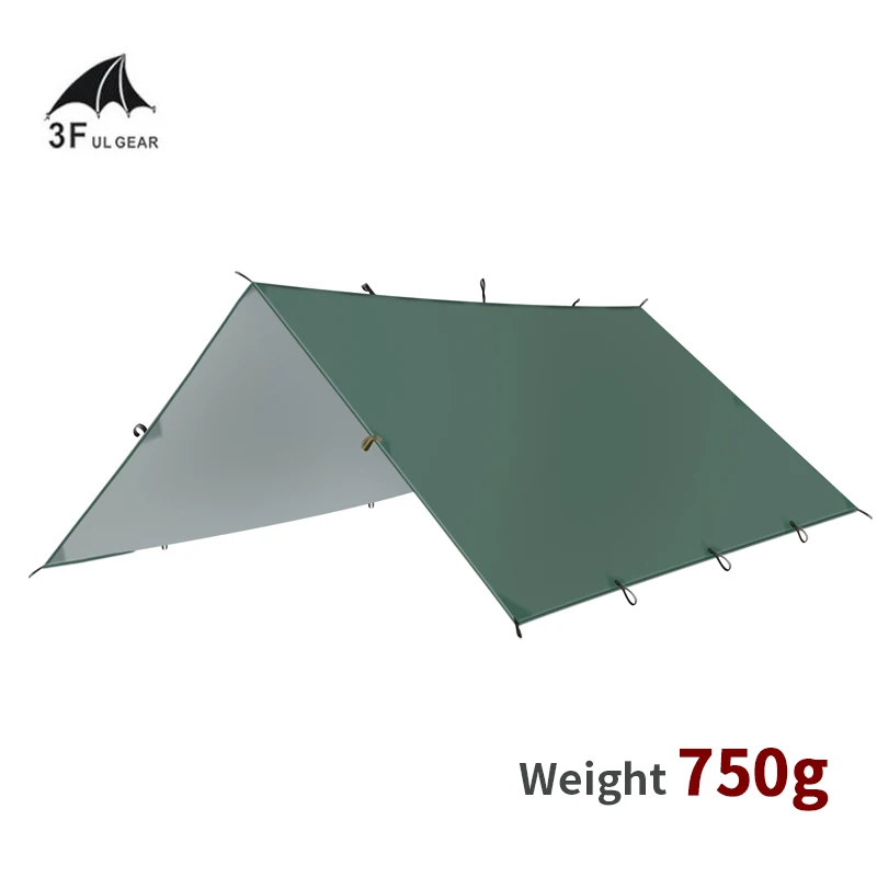 

3F UL GEAR Outdoor Ultralight Tarp 210T Silver Coating Sun Shelter 3 Sizes Camping Hammock Waterproof Rain Shelter Picnic