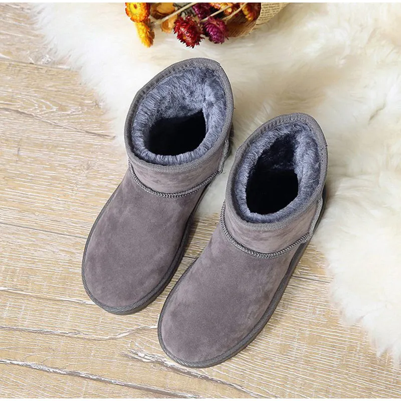 Новые зимние женские ботинки теплые короткие плюшевые мягкие женские ботильоны размера плюс женская повседневная обувь на платформе с мехом