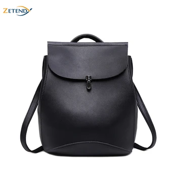 

Shoulder Bag Female Korean Version PU Backpack Waterproof Softback Portable Diagonal Cross Fashion Wild College Wind Ladies Bag
