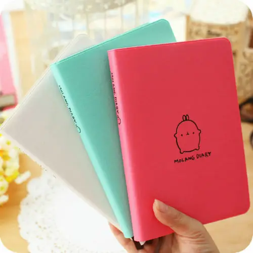 

1Pc "Molang Rabbit" Cute Faux Leather Monthly Weekly Planner Agenda Organizer Diary Journal Notebook Office School Supplies
