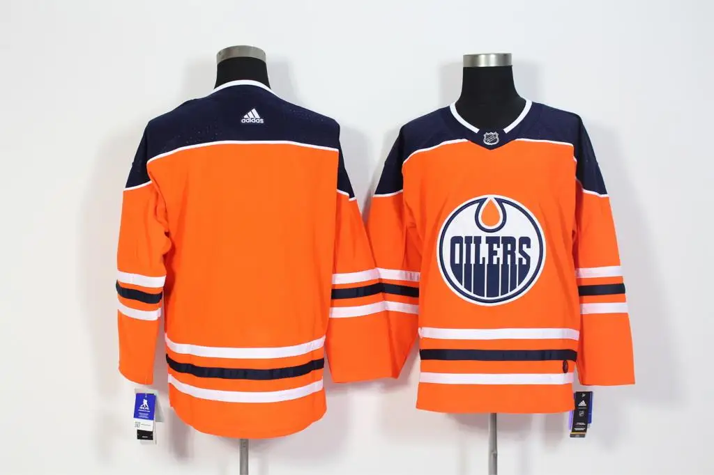 Все сшитые новые мужские Edmonton Connor McDavid Leon Draisaitl Wayne Gretzky LUCIC NUGENT-HOPKIN майки - Color: as photo