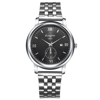 

Watch Round Wrist Watch Simple Ultrathin Dial Glass Mirror Men Business Steel Strap