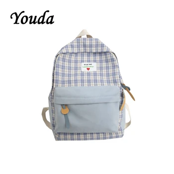 

Youda Fashion College Style Student Schoolbag Classic Large Capacity Outdoor Backpack Unisex Plaid Casual Simple Backpacks