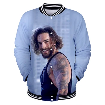 

Maluma 3D Polyester Hot New Casual Slim Baseball uniform 2019 Hot Fashion Coat Long-sleeved Jacket