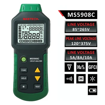 

Circuit Analyzer Voltage Distribution Multifunction Socket Tester Portable Fault Meter Multimeter Electrical Instruments Home