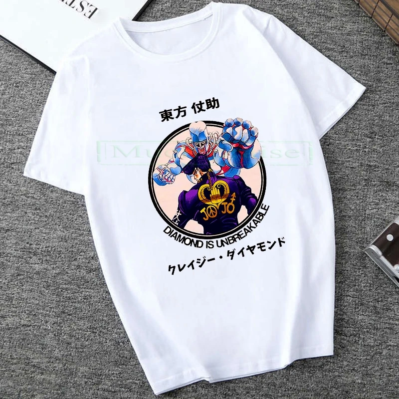 

2020 Summer T Shirt Cool JoJo Bizarre Adventure Graphic Print Tee Homme Japanese Anime Style Tshirt Tops T-Shirt Men