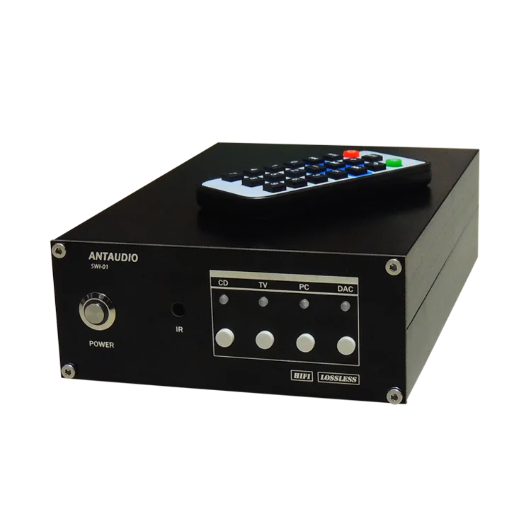 

HiFi lossless audio switcher 4 input 1 output audio input selector Switcher, converter, distributor and remote control