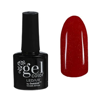 

Three-phase LED / UV gel nail polish, with sequins, 10 ml, B2-087 color red