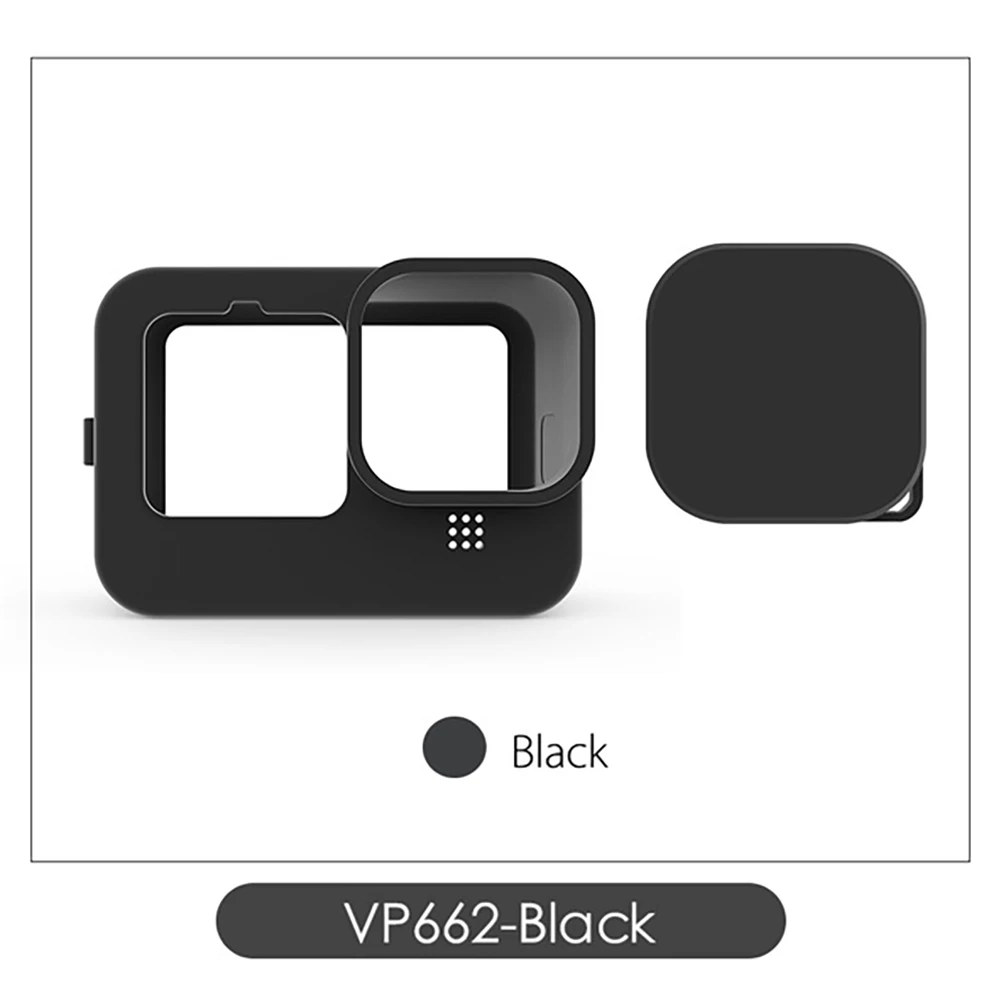 

For Gopro 9 Silicone Case Anti-drop Protective Shell With Lens Cover/Lanyard For Gopro Hero 9 Black Sports Camera Accessories