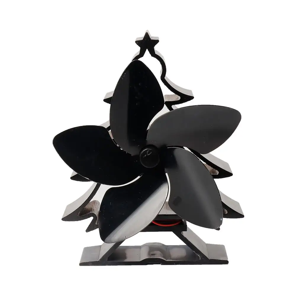 

5 Blades Christmas Tree Powered Stove Fan Aluminium Silent Eco-Friendly for Wood Log Burner Fireplace Ecofan