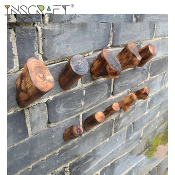 

1 PC Handmade Natural Wood Tree Branch Wall Hook with Screw Vintage Decorative Wooden Self-Adhesive Coat Hanger