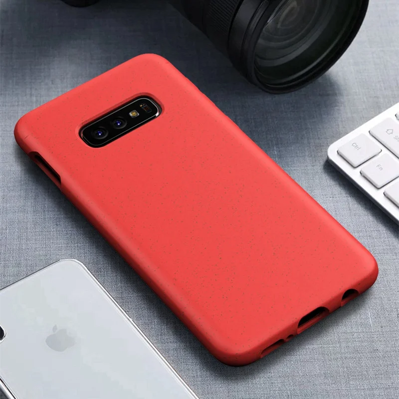 US $310.00 200pcs Multicolor Durable AntiFall Natural Materials Wheat Straw Soft Liquid Silicone Phone Case For Samsung S10 S10 Plus S10e