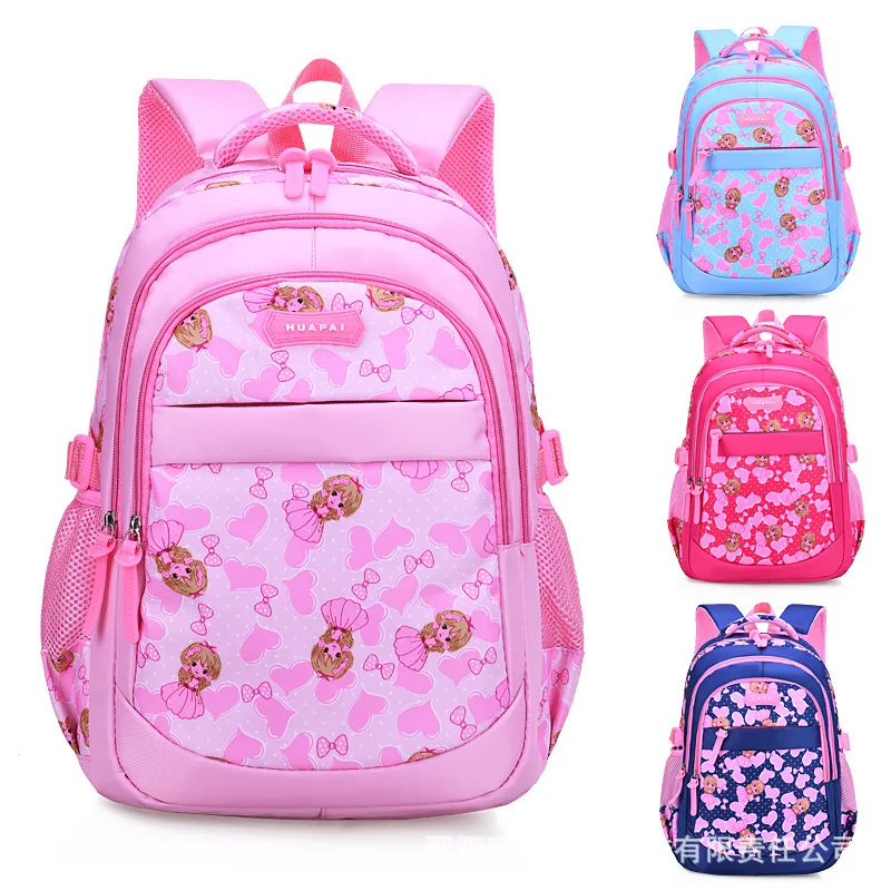 

Hot Sales Schoolbag for Elementary School Students Girl'S Cailco Backpack 1-3-6-9 Grade Waterproof School Bag Export Burden Reli