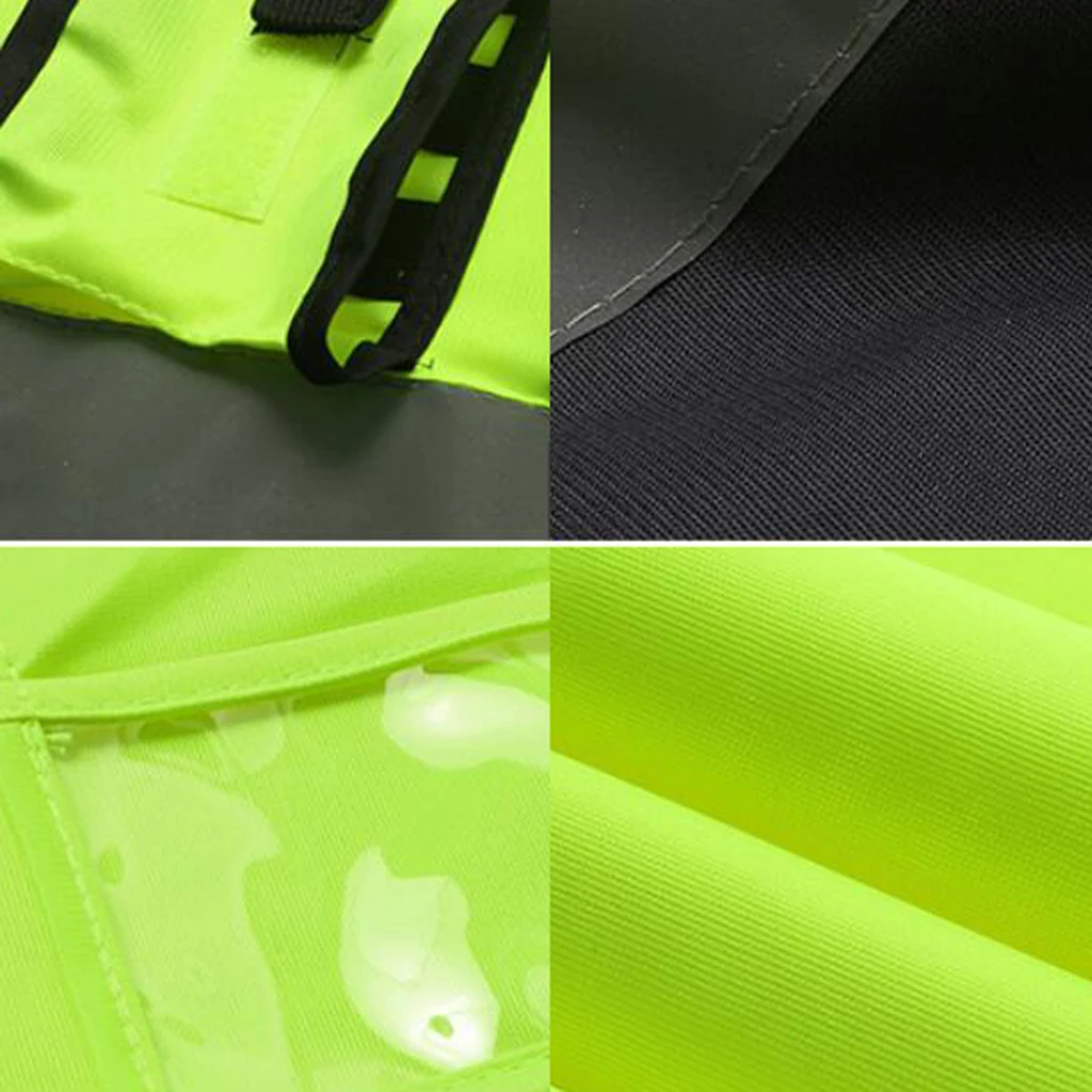 High Visibility Safety Vest with Pockets, Reflective Strips and Zipper Style-F