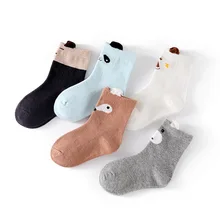 5 пар/партия, носки для новорожденных осенние милые хлопковые носки с рисунками животных для маленьких мальчиков и девочек зимние детские носки для От 0 до 10 лет