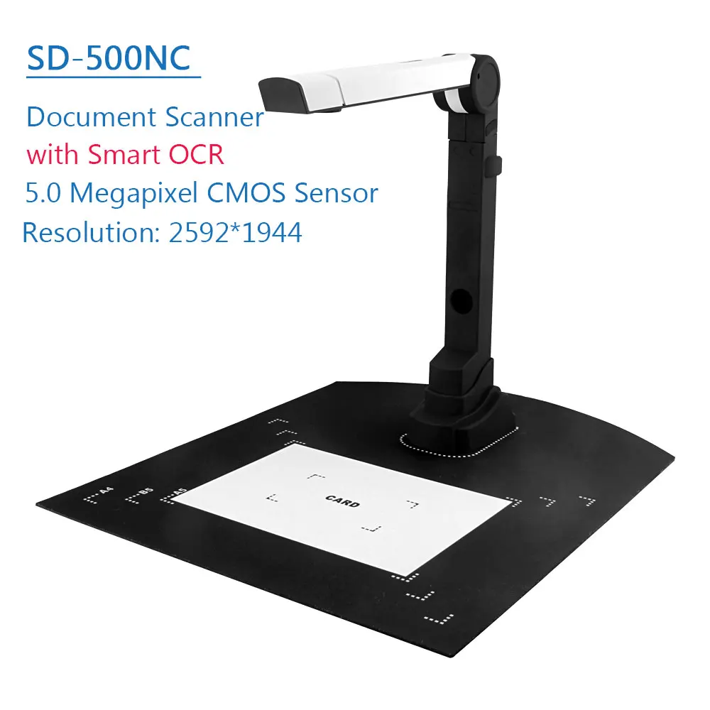 NETUM Book Scanner SD-500NC Portable Document Scanner 5MP Max A4 Size with Smart OCR Led Table Desk Lamp for Family Home Office 3d scanner for 3d printer Scanners